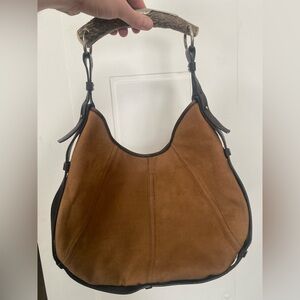 Yves Saint Laurent Mombasa Hobo Bag with Brown Leather Trim